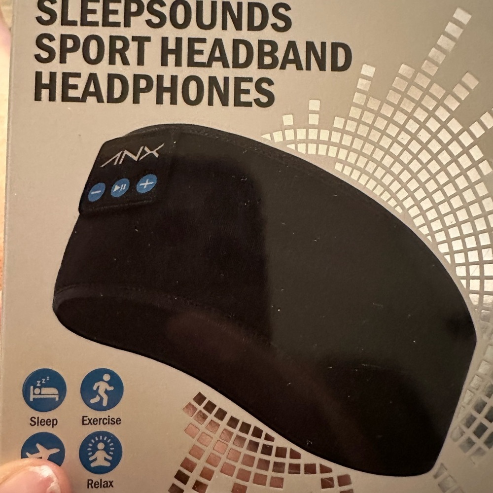 ANX Black SleepSounds Sport Headband Headphones